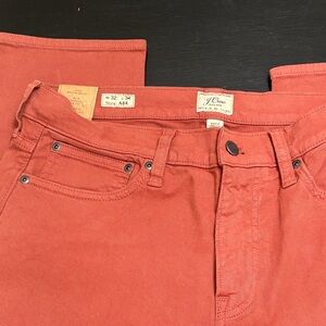 J. Crew Brick Red Denim Pants
